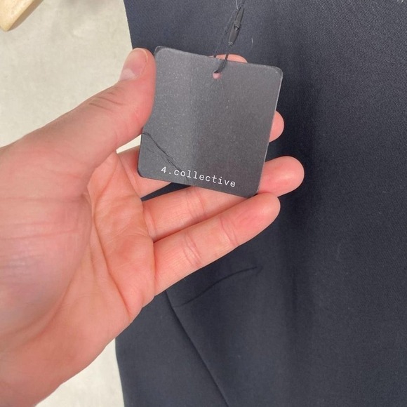 NWT 4. Collective Black Sleeveless Dress with Pleated Hem-6 - Picture 5 of 6